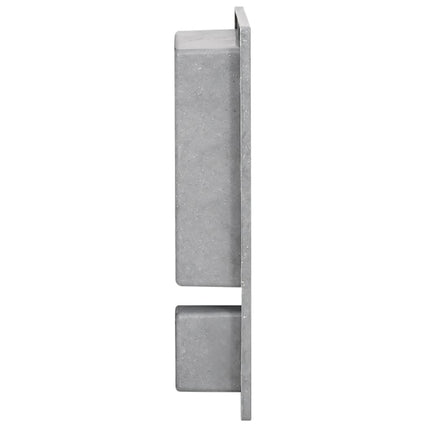 Nicchia da Doccia con 2 Scomparti Grigio Opaco 41x51x10 cm