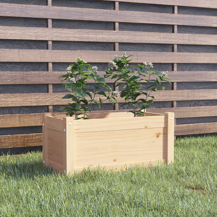 Fioriera da Giardino 60x31x31 cm in Legno Massello di Pino