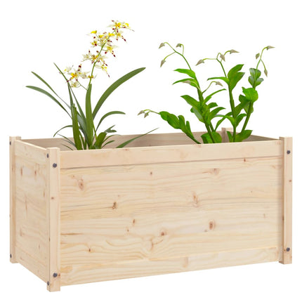 Fioriere da Giardino 2 pz 100x50x50cm in Legno Massello di Pino