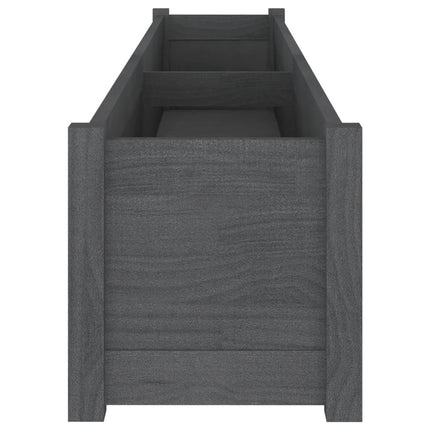 Fioriera da Giardino Grigia 200x31x31 cm Legno Massello di Pino