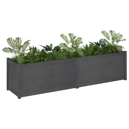 Fioriera da Giardino Grigia 200x50x50 cm in Legno di Pino
