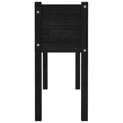 Fioriere da Giardino 2 pz Nere 110x31x70 cm in Legno di Pino