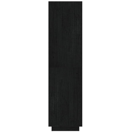 Libreria/Divisorio Nero 40x35x135 cm in Legno Massello di Pino
