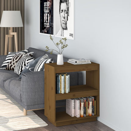 Libreria Marrone Ambra 60x35x71 cm in Legno Massello di Pino