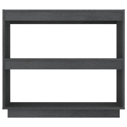 Libreria Grigia 80x35x71 cm in Legno Massello di Pino