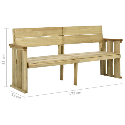 Panchina da Giardino 172 cm in Legno di Pino Impregnato