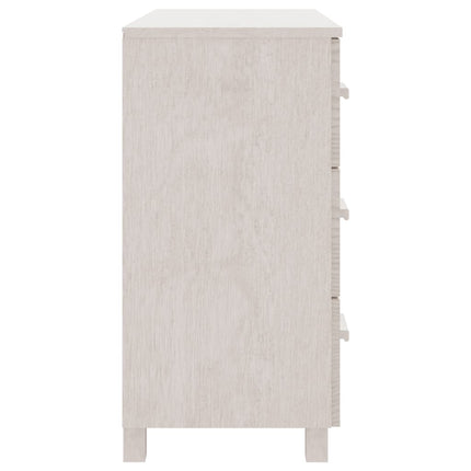 Credenza HAMAR Bianca 90x40x80 cm in Legno Massello di Pino