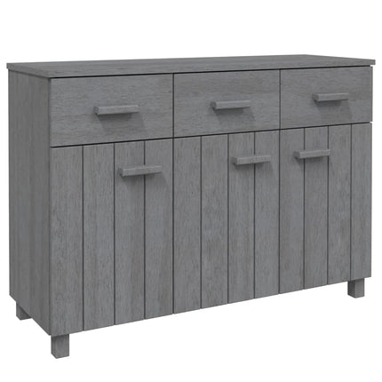 Credenza Grigio Scuro 113x40x80 cm in Legno Massello di Pino