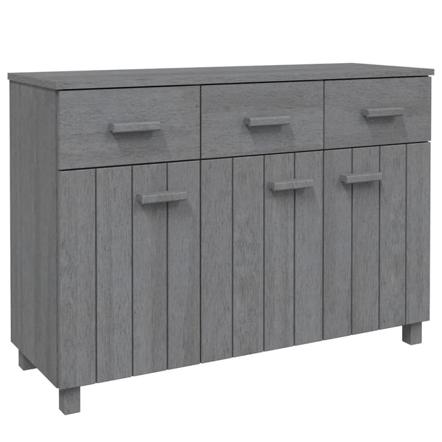 Credenza Grigio Scuro 113x40x80 cm in Legno Massello di Pino