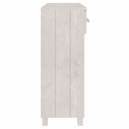 Tavolo Consolle Bianco 90x35x90 cm Legno Massello di Pino