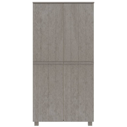 Armadio HAMAR Grigio Chiaro 89x50x180 cm Legno Massello di Pino