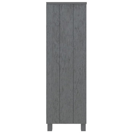 Libreria HAMAR Grigio Scuro 85x35x112 cm Legno Massello di Pino