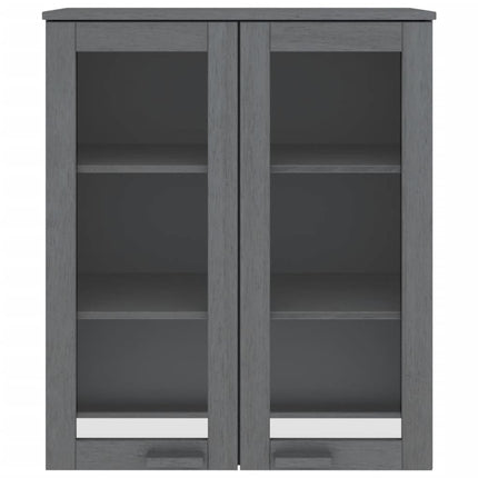 Scaffale Superiore per Credenza Grigio Scuro 85x35x100 cm Pino