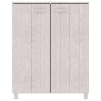 Scarpiera HAMAR Bianca 85x40x108 cm in Legno Massello di Pino