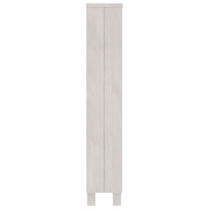 Mobile CD HAMAR Bianco 45x18x100 cm in Legno Massello di Pino