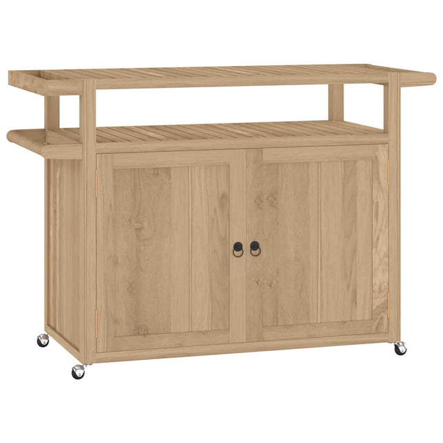 Carrello da Bar 120x50x90 cm in Legno Massello di Teak