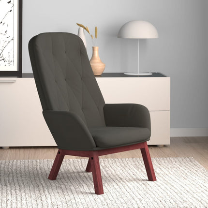 Sedia Relax Grigio Scuro in Velluto