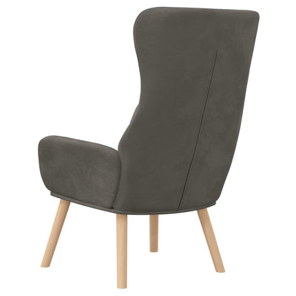 Sedia Relax Grigio Scuro in Velluto