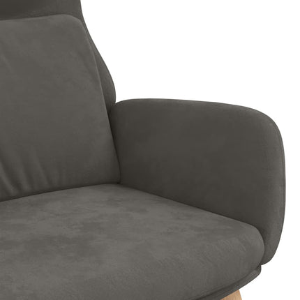 Sedia Relax Grigio Scuro in Velluto