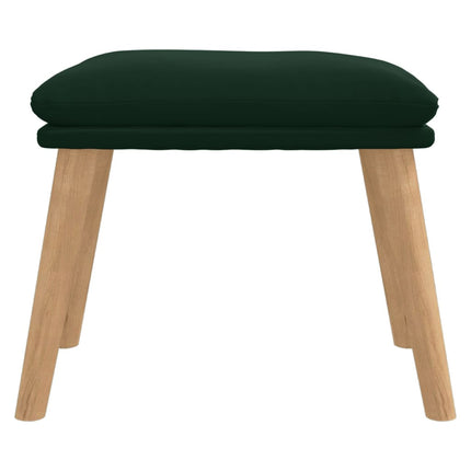 Poggiapiedi Verde Scuro 45x29,5x35 cm in Velluto
