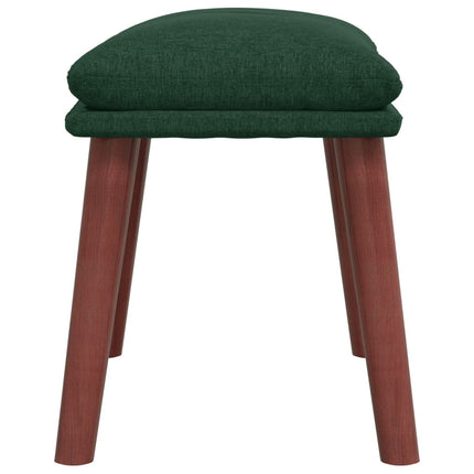 Poggiapiedi Verde Scuro 45x29,5x35 cm in Tessuto