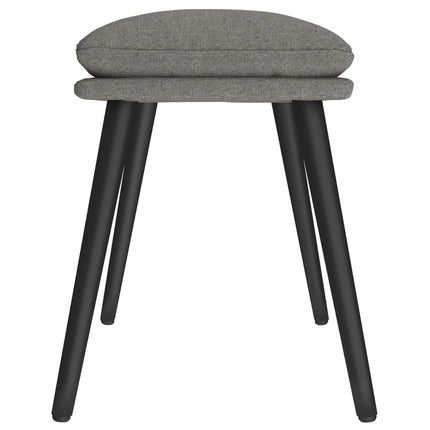 Poggiapiedi Grigio Chiaro 45x29,5x35 cm in Tessuto