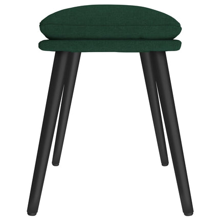 Poggiapiedi Verde Scuro 45x29,5x35 cm in Tessuto