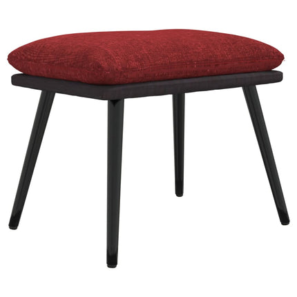 Sgabello Rosso Vino 45x29,5x35 cm in Tessuto e Similpelle