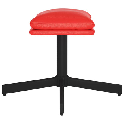 Poggiapiedi Rosso 60x60x36 cm in Similpelle