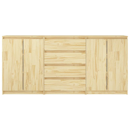 Credenze 3 pz in Legno Massello di Pino