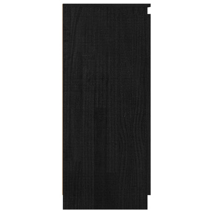 Credenze 3 pz in Legno Massello di Pino Nero