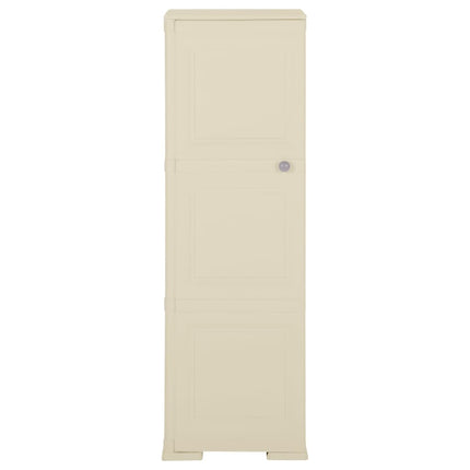 Armadietto in Plastica 40x43x125 cm Effetto Legno Bianco Angora