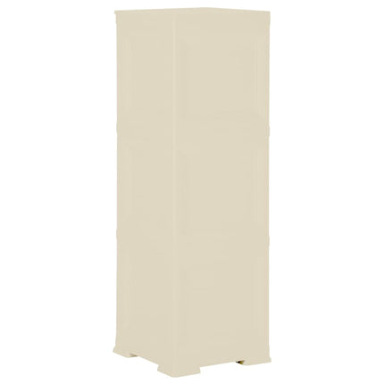 Armadietto in Plastica 40x43x125 cm Effetto Legno Bianco Angora