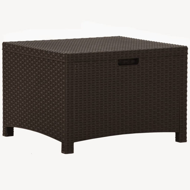 Baule da Giardino 60x54x41 cm in Rattan PP Marrone