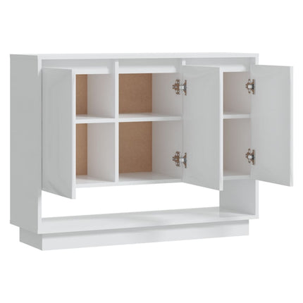 Credenza Bianca Lucida 97x31x75 cm in Truciolato