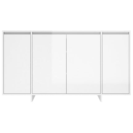 Credenza Bianco Lucido 135x41x75 cm in Truciolato