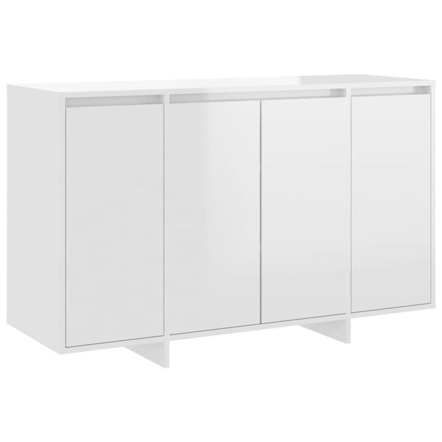Credenza Bianco Lucido 120x41x75 cm in Truciolato