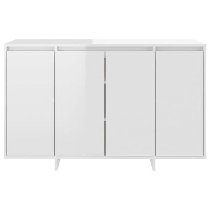Credenza Bianco Lucido 120x41x75 cm in Truciolato