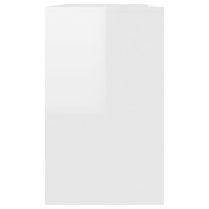 Credenza Bianco Lucido 120x41x75 cm in Truciolato