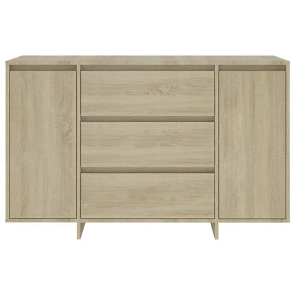 Credenza con 3 Cassetti Rovere Sonoma 120x41x75cm in Truciolato
