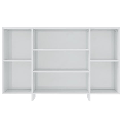 Credenza Bianco Lucido 120x30x75 cm in Truciolato