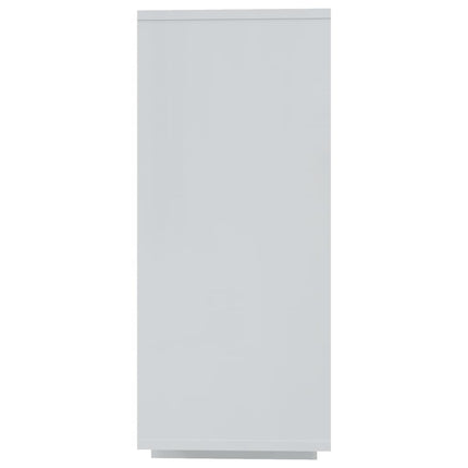 Credenza Bianco Lucido 120x30x75 cm in Truciolato