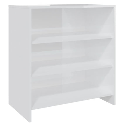 Credenza Bianco Lucido 70x40,5x75 cm in Truciolato