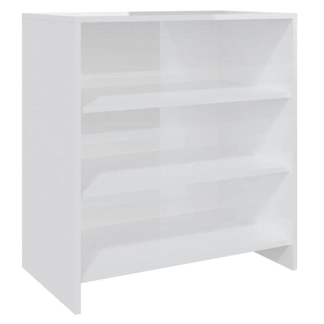 Credenza Bianco Lucido 70x40,5x75 cm in Truciolato