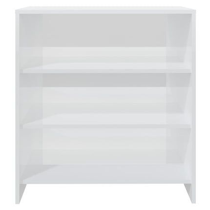 Credenza Bianco Lucido 70x40,5x75 cm in Truciolato