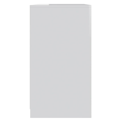 Credenza Bianco Lucido 70x40,5x75 cm in Truciolato