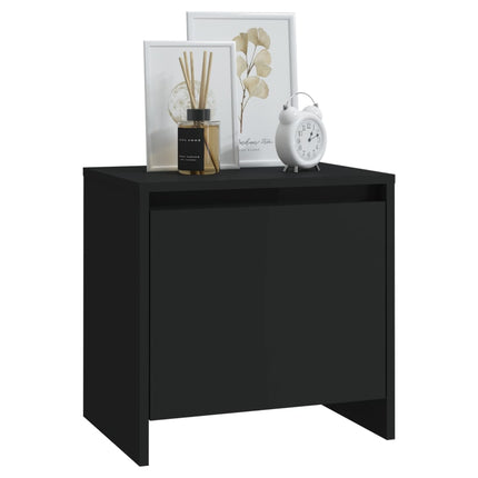 Comodino Nero 45x34x44,5 cm in Truciolato