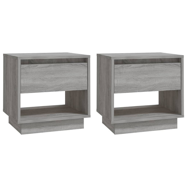 Comodini 2 pz Grigio Sonoma 45x34x44 cm in Truciolato