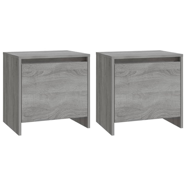 Comodini 2 pz Grigio Sonoma 45x34x44,5 cm in Truciolato