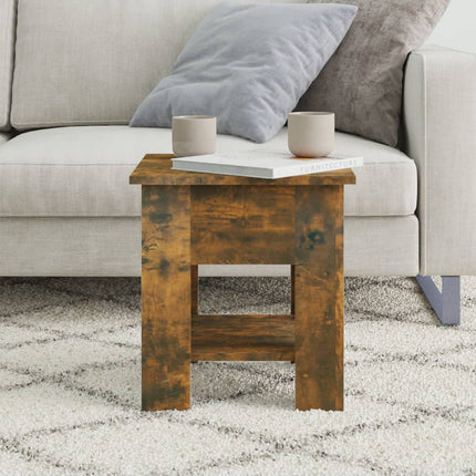 Tavolino da Salotto Rovere Fumo 40x40x42 cm Legno Multistrato